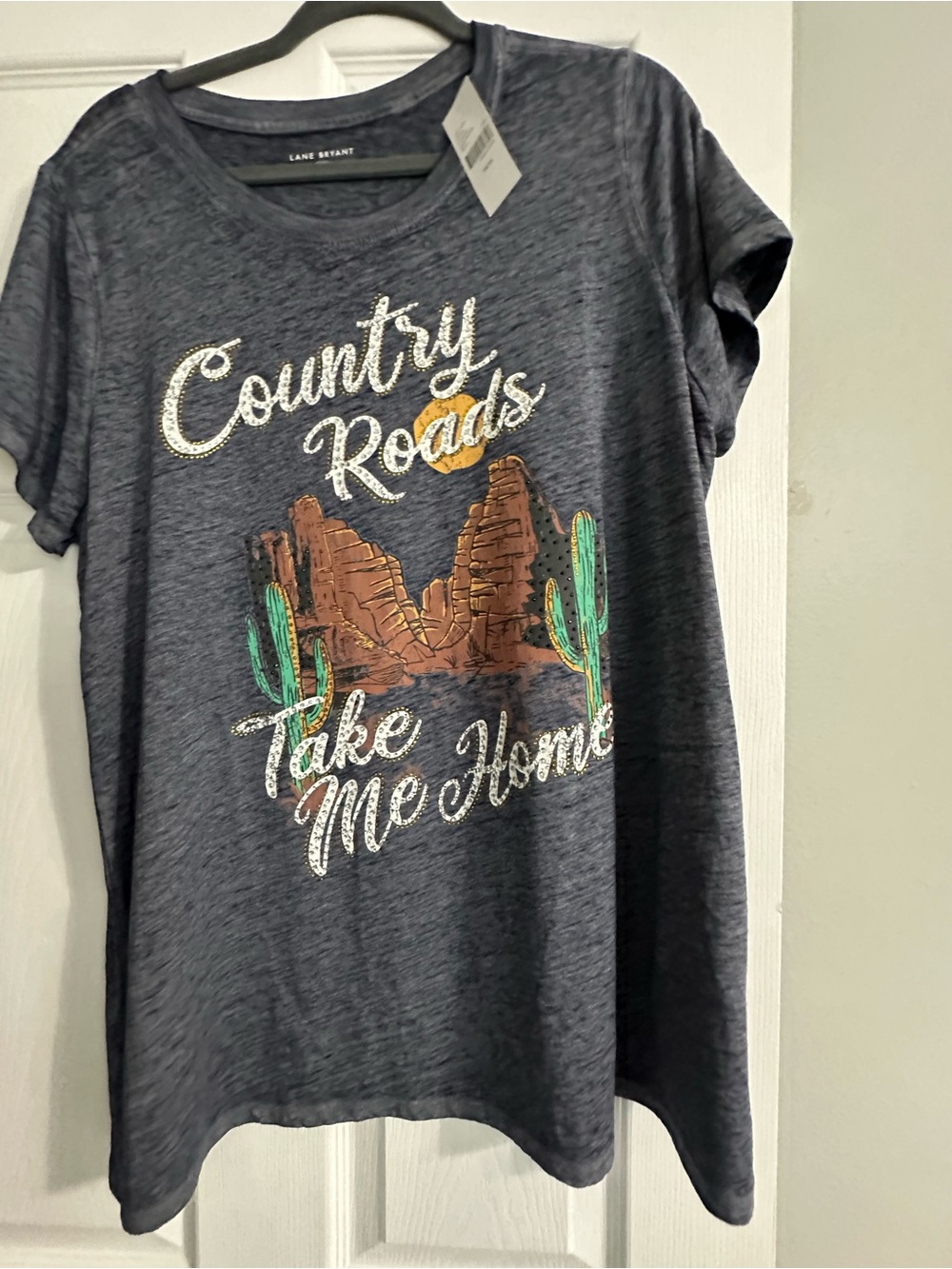 Lane Bryant Navy Graphic 'Country Roads' Desert Tee